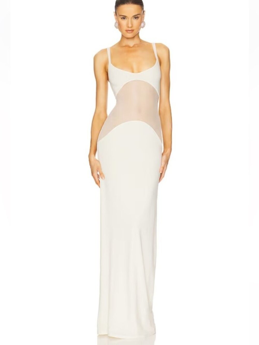 Helsa SHEER KNIT CURVE DRESS